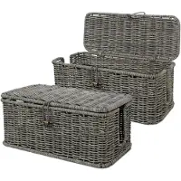 LTPRTZ Caja de cable organizador - Caja de almacenamiento de Snear - Habitación Mantener limpio - Niños y Mascotas - 2 piezas grandes+pequeños - Gris