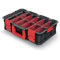 Kistenberg Caja de transporte modular (con separadores) SOLUCIÓN MODULAR, 517 x 331 x 134 mm - color: negro