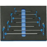 Gedore Juego de destornilladores angulares en módulo de 2/4 compartimentos, 7 piezas, modelo 2005 CT2-43 KTX