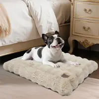 StarTech.com Cama para perros - Alfombra para transportín de perros - 90 x 60 x 10 cm - Impermeable - Lavable a máquina - Beige