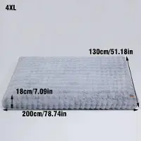 StarTech.com Cama suave para perros, ideal para jaulas - Extra grande, tamaño 4XL - 200 x 130 x 18 cm - Impermeable - Lavable a máquina - Fabricada en nylon - Color gris