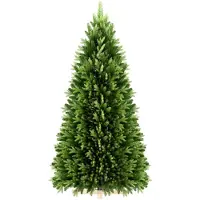 VA-Cerulean Árbol de Navidad artificial , 150 cm, mezcla de PE y PVC, sin luces, diseño realista, difícilmente inflamable, con base de madera