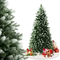 VA-Cerulean Árbol de Navidad artificial , 150 cm, con ramas de mezcla de PE y PVC con efecto de nieve, base de madera maciza, decoración navideña