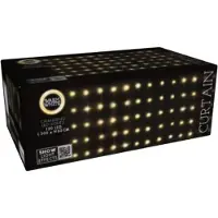 Christmas Decoration Iluminación para árbol de Navidad, apta para interior y exterior, cortina de luces con 120 LEDs, dimensiones 300x60 cm, con mando a distancia, luz cálida