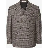 Selected Solapa En Pico Blazer Con Doble Botonadura Hombres Gris 46