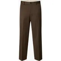 Selected Mezcla De Lana Pantalones Hombres Marrón 36