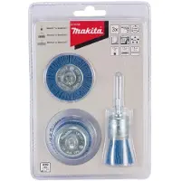 Makita Conjunto de cepillos de nylon de , 3 piezas D-70758