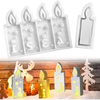 Zaltino Juego de 2 moldes de silicona para adviento, con números del 1 al 4 y una estrella, para proyectos de manualidades