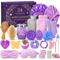 Merkloos Calendario de adviento 2026 para mujeres, con 24 sorpresas de cuidado personal y bienestar, que incluyen productos de belleza, spa y cuidado personal