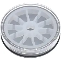 Merkloos Caja de almacenamiento para herramientas de relojería - Plástico - 10 compartimentos - Ø 35 mm - Fabricada en Suiza