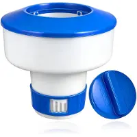 Merkloos Dispensador flotante de cloro para piscina - Dosificador flotante para 4 tabletas de cloro - Dosificación ajustable - 17 x 18 x 8,5 cm - PVC - Para piscina, spa y estanque