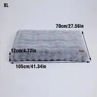 StarTech.com Cama para perro, ideal para jaulas - Cojín suave para perro - Tamaño XL: 105 x 70 x 12 cm - Impermeable - Lavable a máquina - Fabricado en nylon - Color gris