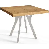 Alpi Möbel Mesa Comedor Extensible Cuadrada Rico, Mesa Comedor, Mesa Cuadrada, Tablero Laminado de 36 mm, Madera de Haya 90-190 cm, Lancelot