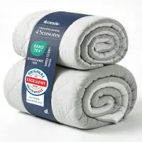 Merkloos Edredón reversible 2 en 1 - Hipoalergénico - 135 x 200 cm - Gris y blanco - Para todo el año