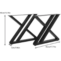 StarTech.com Patas para muebles - Tubo cuadrado para mesas, escritorios y bancos - Acero inoxidable - 40,6 cm - Estructura resistente - Color negro