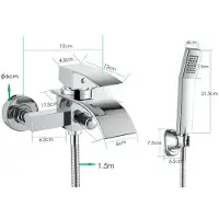 StarTech.com Grifo de ducha termostático - Ducha de pared con barra - Acero inoxidable - Protección contra quemaduras - Desagüe para bañera - Plateado