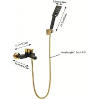 StarTech.com Juego de ducha - Grifo de ducha termostático - Ducha de mano - Acero inoxidable - Montaje en pared - Tecnología de aire que ahorra agua - Instalación sencilla