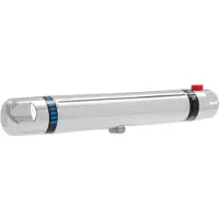 StarTech.com Grifo de ducha termostático - Mezclador para bañera - Latón - Caño de salida orientado hacia abajo - 2 cm - Plateado