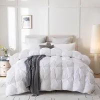 Merkloos Edredón de plumón de ganso - Invierno - 220 x 240 cm - Plumas naturales - Funda de algodón