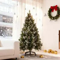 Merkloos Árbol de Navidad artificial árbol de Navidad - 180 cm - 500 ramas - Base estable - Con efecto de nieve