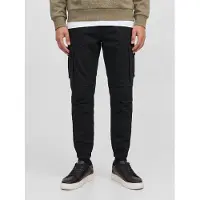 Jack & jones JJ (MAIN)Pantalones Cargo Corte RelaxedMNegro