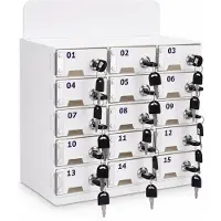 StarTech.com Armario de almacenamiento portátil - Modelo A - Modelo de mesa - Acrílico - Puerto de carga - Cerradura con llave - Blanco