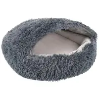 Purlove Purlov 28004: Cama para perro y gato, 70 x 60 cm, 2 en 1, color gris