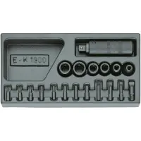 Gedore Kit de extractores de tornillos , 1/2", en módulo ES 1/3, modelo 1500 ES-K, 1900