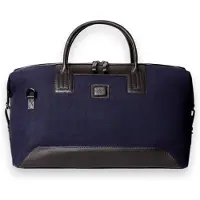 Hackett London para hombre. HM4100022 Bolsa de viaje Wells Canvas azul marino (OSFA), Casual, Algodón, outlet 2026.