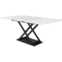 StarTech.com Mesa de comedor extensible - Mesa telescópica de 120–160 cm - Ahorra espacio - Fabricada en MDF y metal - Estilo moderno - Color blanco - 2 unidades