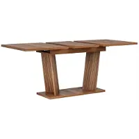 StarTech.com Mesa extensible para comedor - Diseño moderno - Superficie de mesa con aspecto de madera - Estructura de madera resistente - Patas ajustables y antideslizantes - Ahorra espacio - Color marrón oscuro