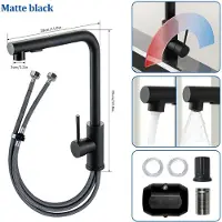 StarTech.com Grifo de cocina - SLT-05 - Monomando - Agua fría y caliente - Ducha extraíble y flexible - Giratorio - Acero inoxidable 304 - Color: SLT-05
