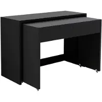 StarTech.com Escritorio plegable - Grosor de 1,8 cm - Extensible - Con ruedas - Móvil - Ahorra espacio - Color negro
