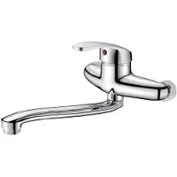 Equivera Grifo de cocina 30 cm - Cromado - 360° giratorio - Un mango para agua caliente y fría