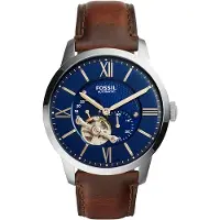 Fossil Reloj analógico 'Townman' marrón / gris plateado