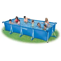 Intex Piscina inflable de estructura - Set Familiar, 450 x 220 x 84 cm, color: azul; modelo: 128273NP