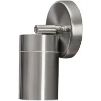 Konstsmide Modena: Lámpara de pared giratoria, fabricada en acero inoxidable con pantalla de cristal transparente