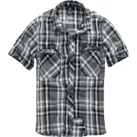 Brandit Camisa 'Roadstar' gris oscuro / negro / blanco